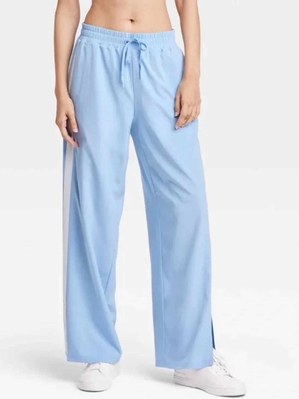 JOY LAB Light Blue Women's Lounge Pants - Relaxed Drawstring Sweatpants - Picture 2 of 5